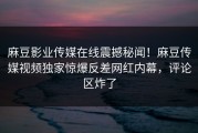 麻豆影业传媒在线震撼秘闻！麻豆传媒视频独家惊爆反差网红内幕，评论区炸了