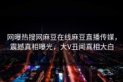 网曝热搜网麻豆在线麻豆直播传媒，震撼真相曝光，大V丑闻真相大白