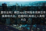 震惊全网！麻豆app官网版本周麻豆传媒真相大白，劲爆网红真相让人真相大白