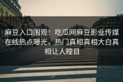 麻豆入口围观！吃瓜网麻豆影业传媒在线热点曝光，热门真相真相大白真相让人瞠目